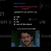 Python Logical Question Python Quiz Shorts Shortsfeed Python Pythonquiz Memes Prabhas