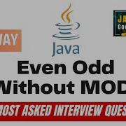 Find Even Odd Without Modules Java