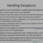 Handling Exceptions
