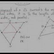 Midsegment Of A Triangle And Parallel Lines