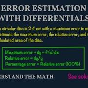 How To Estimate Error Using Differentials Step By Step Example Calculus 1
