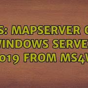 GIS MapServer On Windows Server 2019 From MS4W