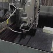 First Test Cut Of LinuxCNC Controlled Flow Waterjet