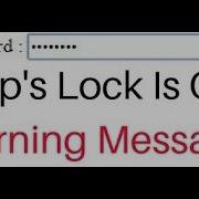HTML Javascript Password Warning Caps Uppercase Lock Is On