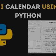 Create Calendar Using Python Gui Calendar Tkinter Project Python