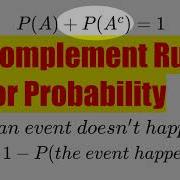 A7 Complement Rule For Probability