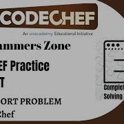 Turbo Sort TSORT CodeChef Practice Beginner CodeChef Complete Solutions