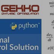 Optimal Control Solved With Excel And Python GEKKO