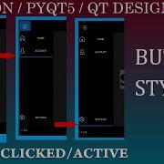 10 Python Change Button Active Style On Click Hover QTDesigner Pyqt5 Pysid2 Modern Flat UI