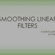 Smoothing Spatial Filters