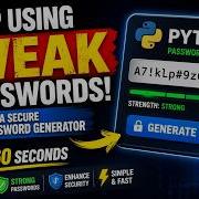 Stop Using Weak Passwords Build A Secure Python Password Generator In 60 Seconds