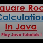 Data Structure In Java Square Root Of A Number