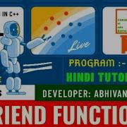 Friend Function In C C Friend Function In C With Example Friend Function In Hindi Coding
