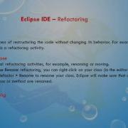Lesson 14 Eclipse IDE Refactoring