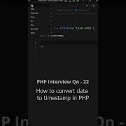 How To Convert Date To Timestamp In PHP Php Interview Php Code Camp Bd 2023 Shorts Short