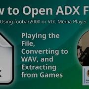 Как открыть файлы ADX в Foodbar 2000 или VLC Media Player