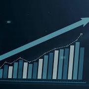 Beautiful 3D Animation Of Rising Bar Graph Following The Arrow Trading On The Stock Exchange