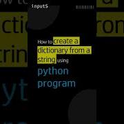 Python For Beginners How To Create Dictionary From Given String Using Python