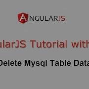 AngularJS Tutorial With PHP Delete Mysql Table Data