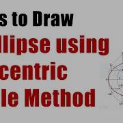 Steps To Draw An Ellipse Using Concentric Circle Method Engineering Curves Engineering Drawing
