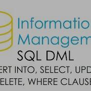 SQL DML Insert Into Select Update Delete Where Information Management Database