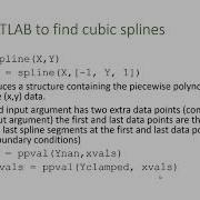 CBE 330 07 03 Using MATLAB To Calculate Splines Examples