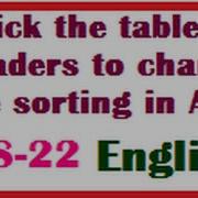 Click The Table Headers To Change The Sorting Order Ajs English Vlr Training
