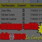Timestamp With Checkboxes In Google Sheets