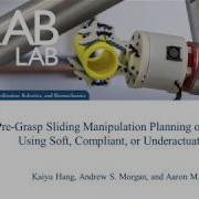 Pre Grasp Sliding Manipulation Of Thin Objects Using Soft Compliant Or Underactuated Hands