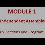M1 Control Sections Program Linking Machine Independent Assembler Feature