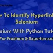 How To Identify Hyperlink In Selenium Selenium With Python Tutorial For Beginners