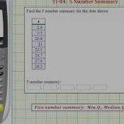 TI84 One Variable Statistics Five Number Summary