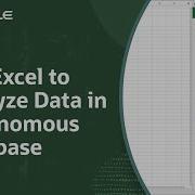 Use Microsoft Excel To Analyze Data In Oracle Autonomous Database Demo