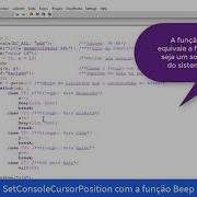 SetConsoleCursorPosition Com A Função Beep