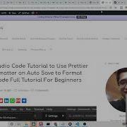 Visual Studio Code Tutorial To Use Prettier Code Formatter On Auto Save To Format Source Code