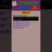 Python MCQ 37 Test Your Skills Python Pythonprogramming Pythoninterview Shorts Trending
