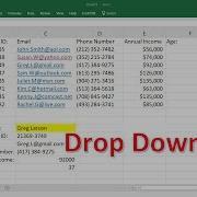 Data Validation And Drop Down Lists With Vlookup Function Excel Tutorial