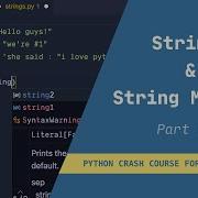 Python Tutorial 3 Strings String Methods