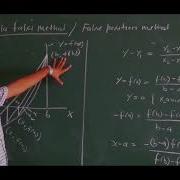 Regula Falsi Method False Position Method Geometrical Interpretation Numerical Example