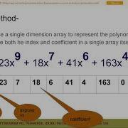 Illustrate The Array Implementation Of Polynomial Addition