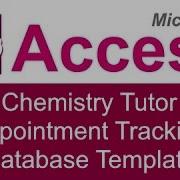 Microsoft Access Chemistry Tutor Appointment Tracking Database Template