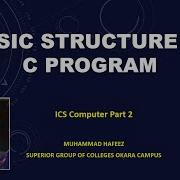 Basic Structure Of C Program ICS Computer Part 2 Muhammad Hafeez
