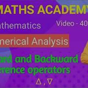 Forward And Backward Difference Operators Full Explanation Numerical Analysis