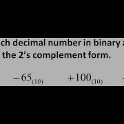 Convert Decimal Numbers To 8 Bit 2 S Complement Step By Step Tutorial 33