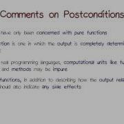 Comments On Postconditions