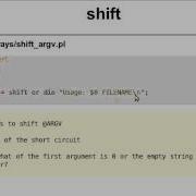 Beginner Perl Maven Tutorial 5 9 Shift