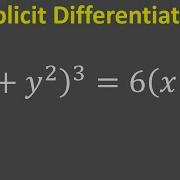 Implicit Differentiation X 2 Y 2 3 6 X Y
