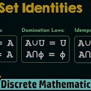 Set Identities Part 1