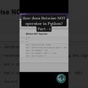 How Does Botwise NOT Operator In Python Part 1 Python Programming Coding Bitwiseoperators