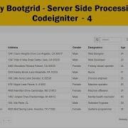 JQuery Bootgrid Server Side Processing In Codeigniter 4